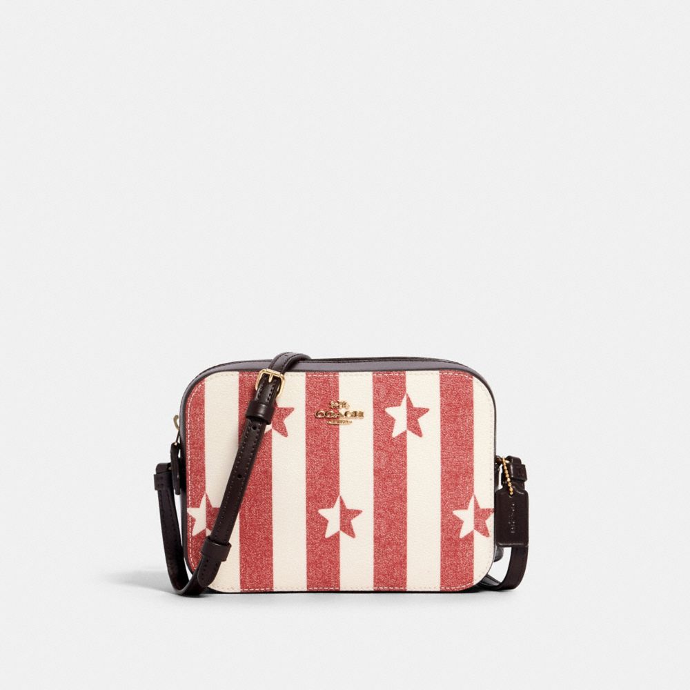 COACH 3277 MINI CAMERA BAG WITH STRIPE STAR PRINT IM/CHALK/-RED-MULTI