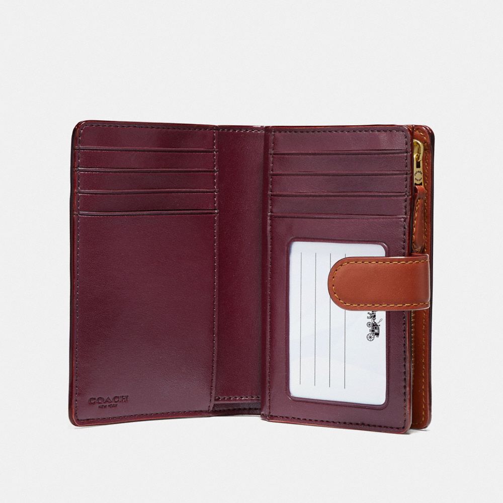 Medium Corner Zip Wallet In Colorblock Signature Canvas