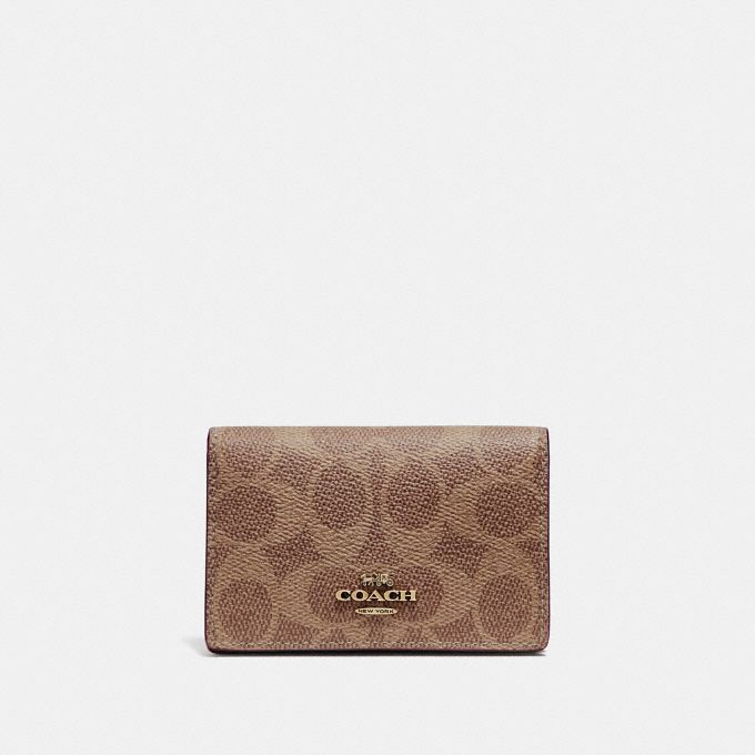 公式 Coach コーチ ビジネス カード ケース シグネチャー キャンバス 財布 革小物