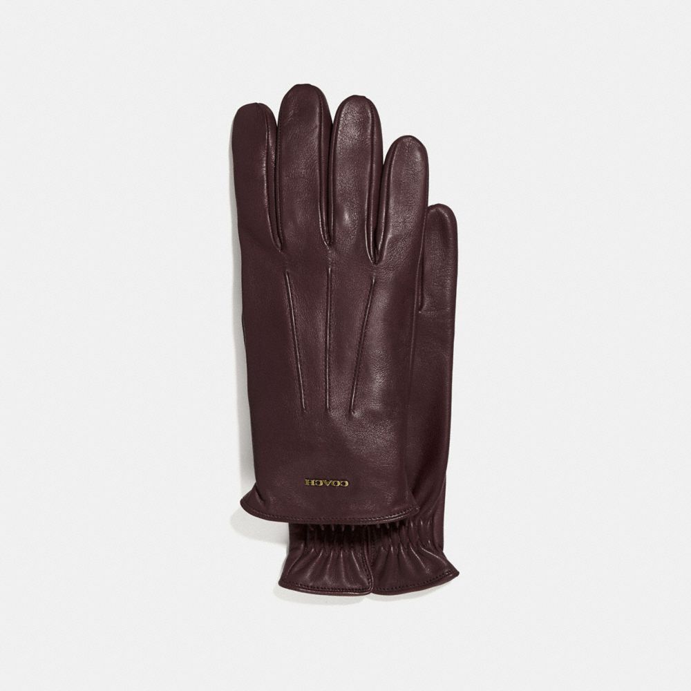 COACH 33083 Tech Napa Gloves Mahogany brown