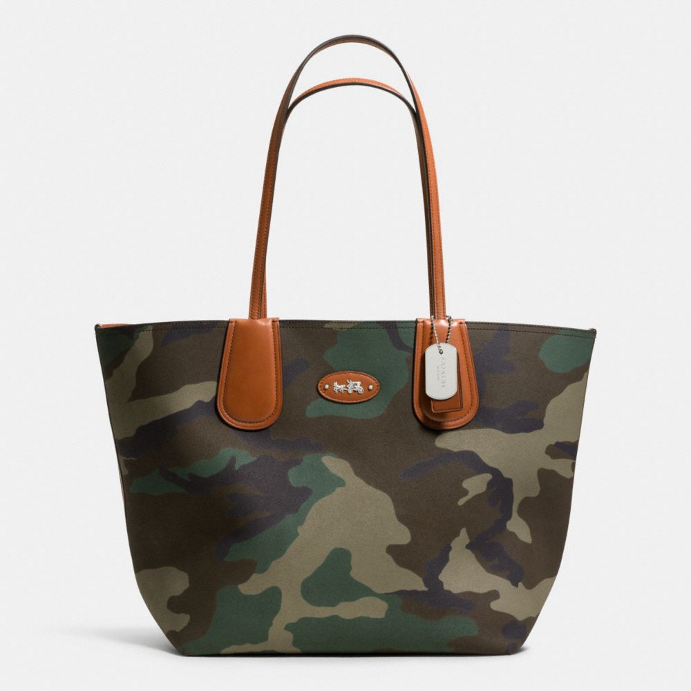 coach reversible camo tote