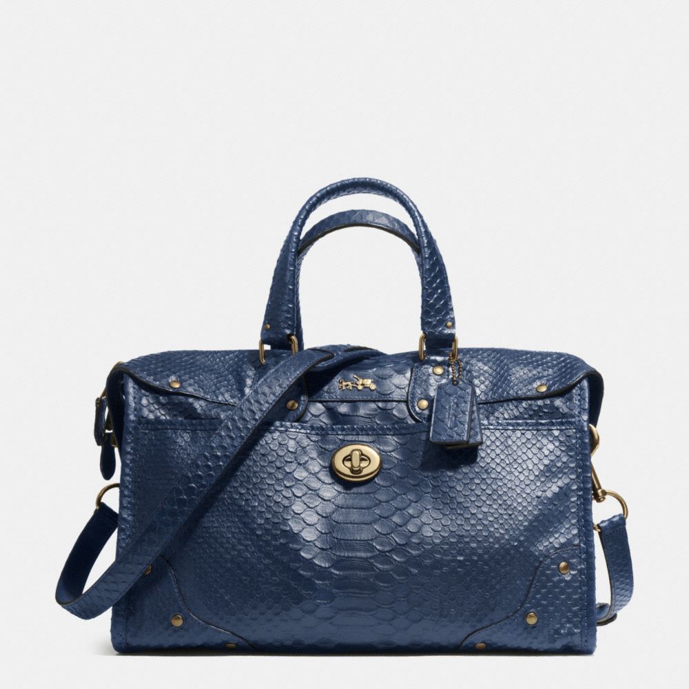 coach python embossed leather