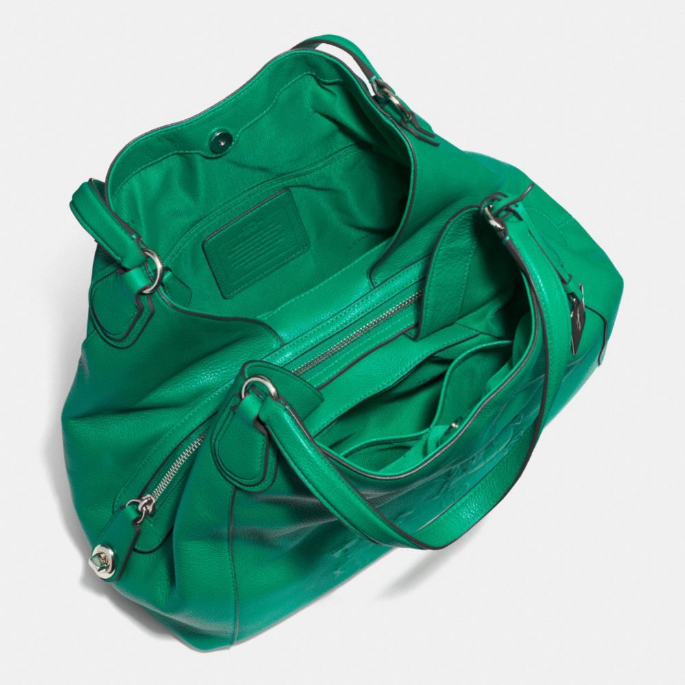 coach edie embossed leather shoulder bag