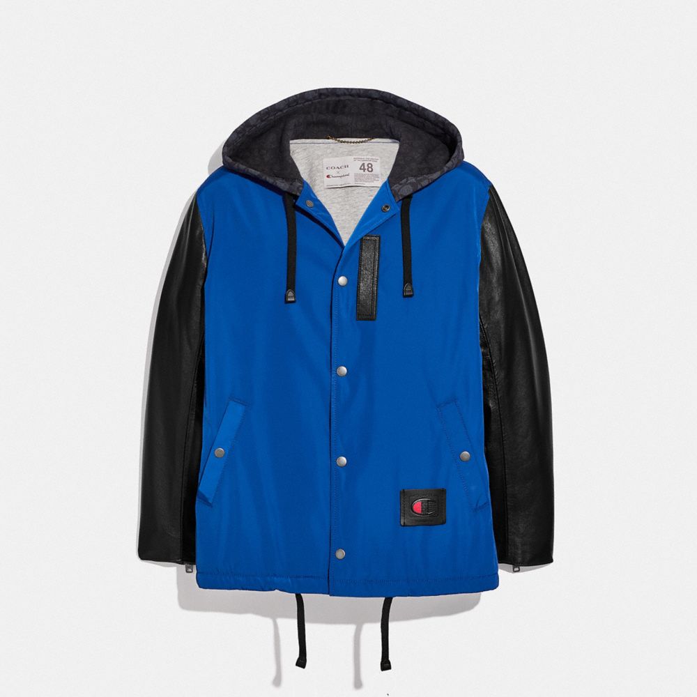 Coach X Champion Coaches Jacket - BLUE/BLACK - COACH 3373