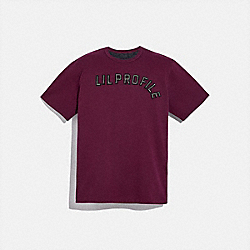 Coach X Champion Men's Embellished T Shirt - BURGUNDY - COACH 3376