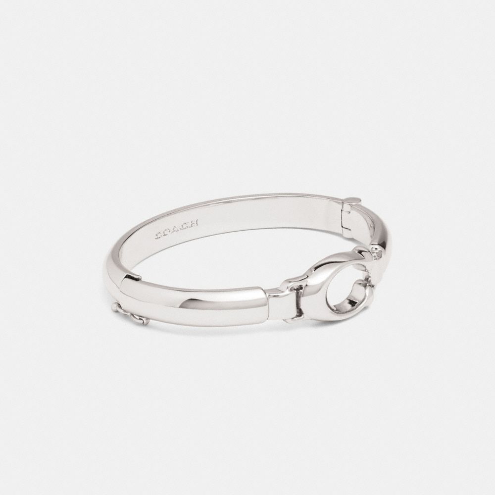 COACH 34028 - Sculpted Signature Plaque Bangle SILVER