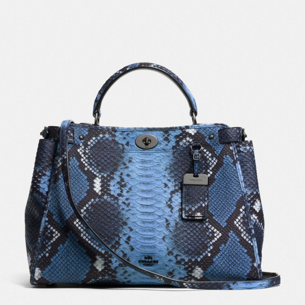 coach python embossed leather