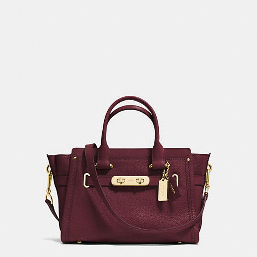 COACH: Swagger Carryall 27 In Pebble Leather