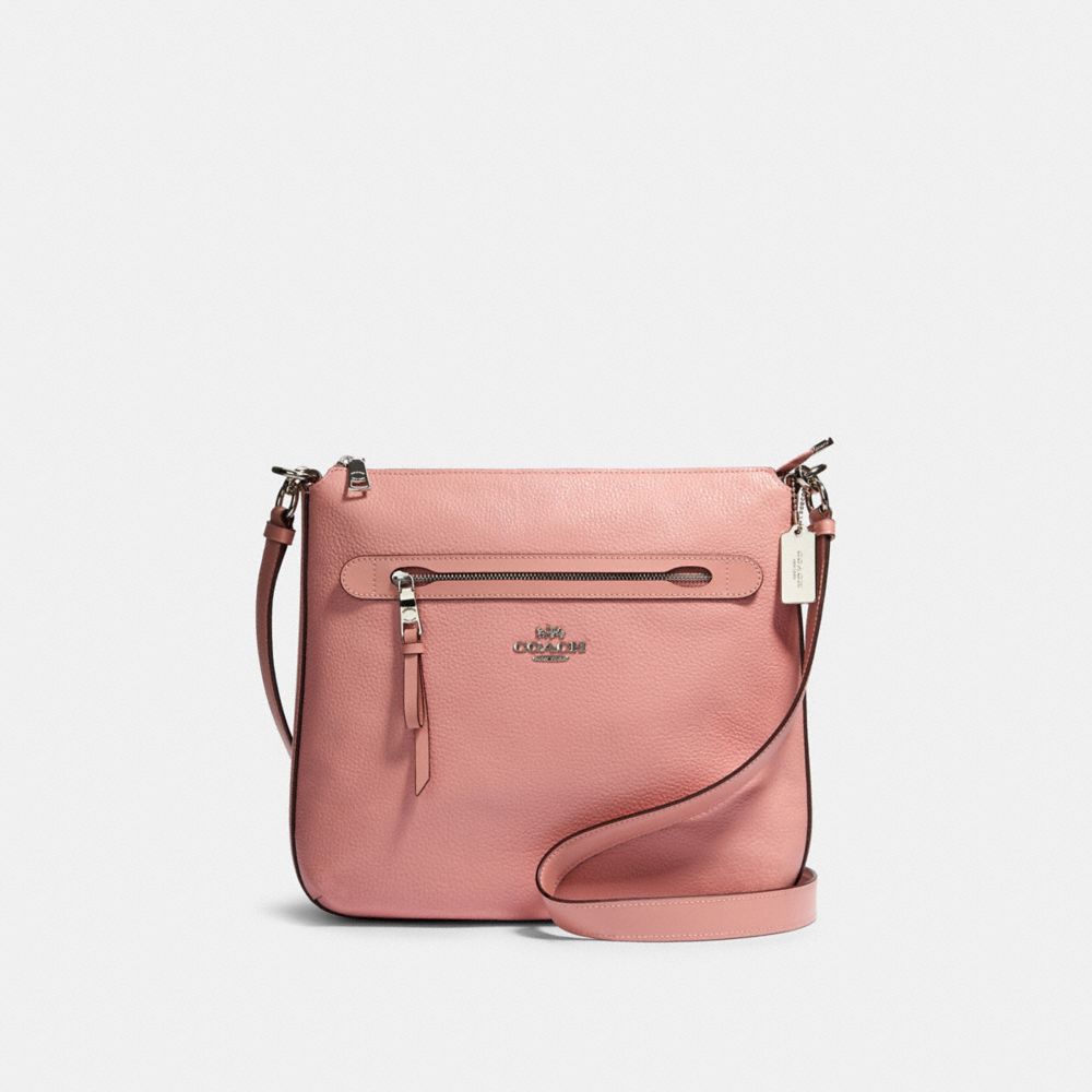 COACH 34823 Mae File Crossbody SV/LIGHT BLUSH