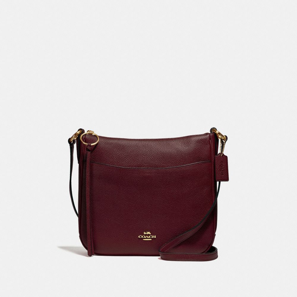 COACH CHAISE CROSSBODY - GD/OXBLOOD - 35543