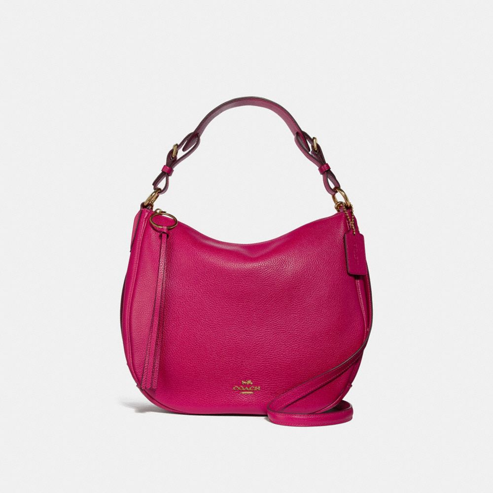 COACH SUTTON HOBO - BRIGHT CHERRY/GOLD - 35593