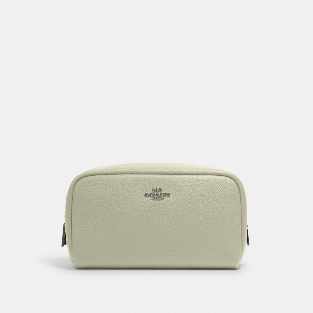 SMALL BOXY COSMETIC CASE - SV/PALE GREEN - COACH 3590