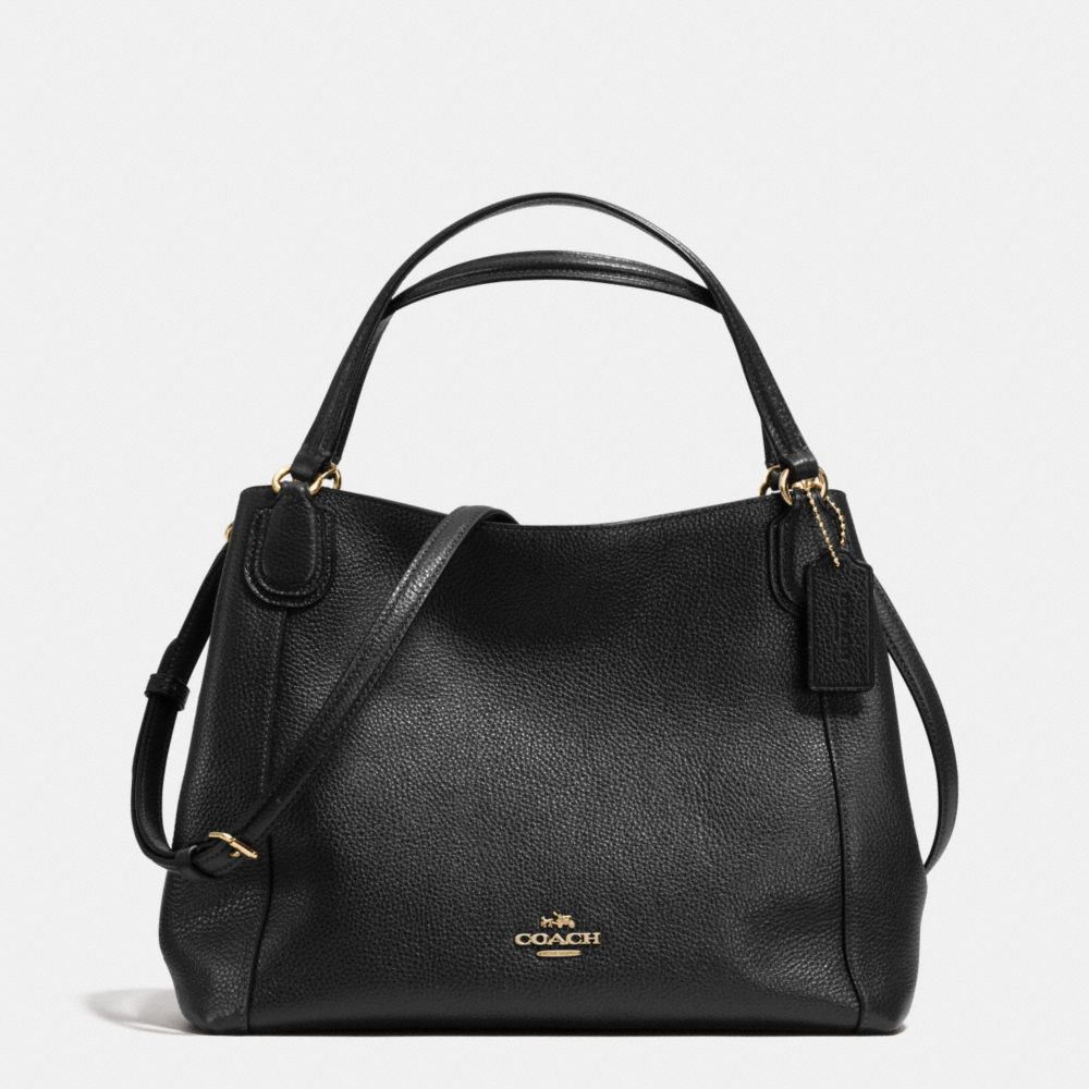 coach edie leather shoulder bag