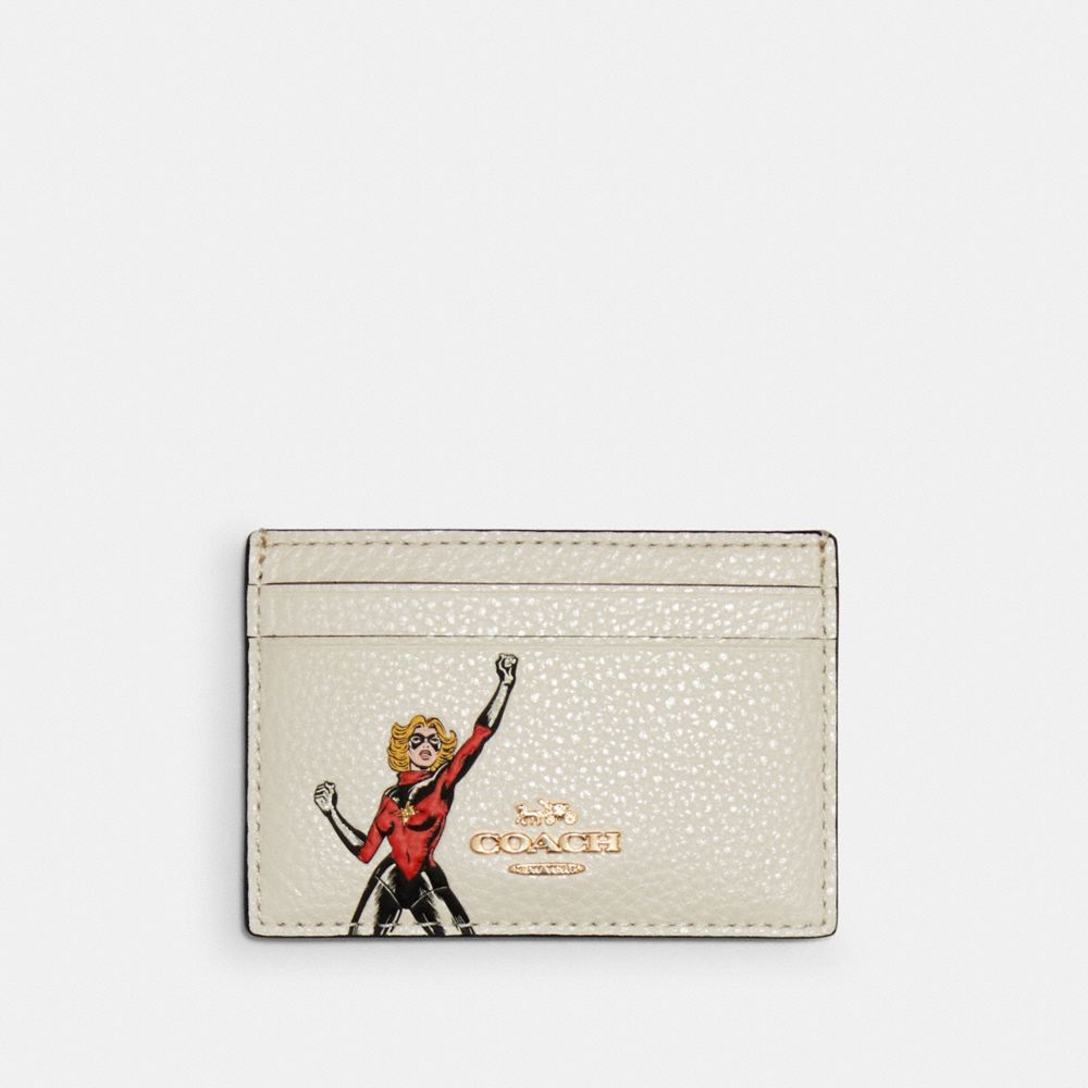 COACH 3605 COACH â”‚ MARVEL CARD CASE WITH CAROL DANVERS IM/CHALK MULTI