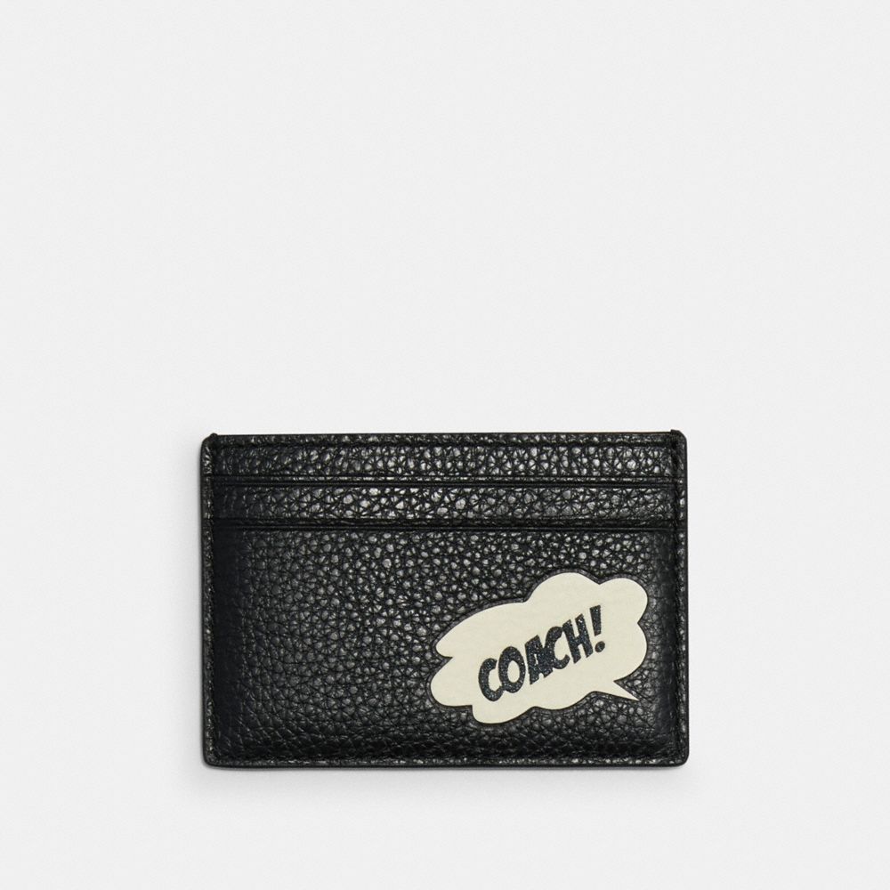 Coach 3607 Coach A Marvel Card Case With Coach Bubble Sv Black Multi Coach Clearance