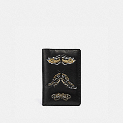 CARD WALLET WITH TATTOO - BLACK - COACH 36191