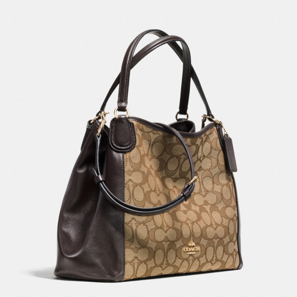 coach edie shoulder bag 28 in signature jacquard
