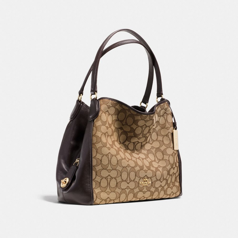 coach edie shoulder bag 31 in signature jacquard