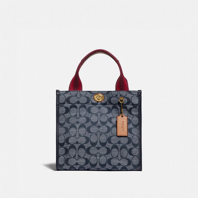 公式 Coach コーチ トート 22 シグネチャー シャンブレー 全てのレディースバッグ