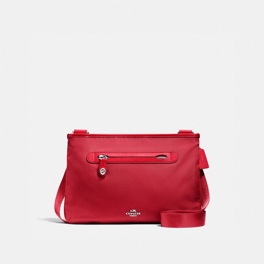 COACH 36707 SMALL CROSSBODY SV/TRUE-RED