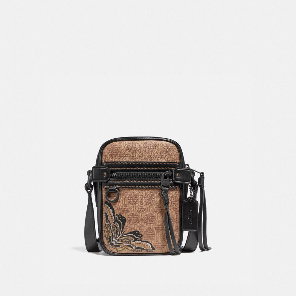 DYLAN 10 IN SIGNATURE CANVAS WITH TATTOO - BLACK/KHAKI/MATTE BLACK - COACH 36714