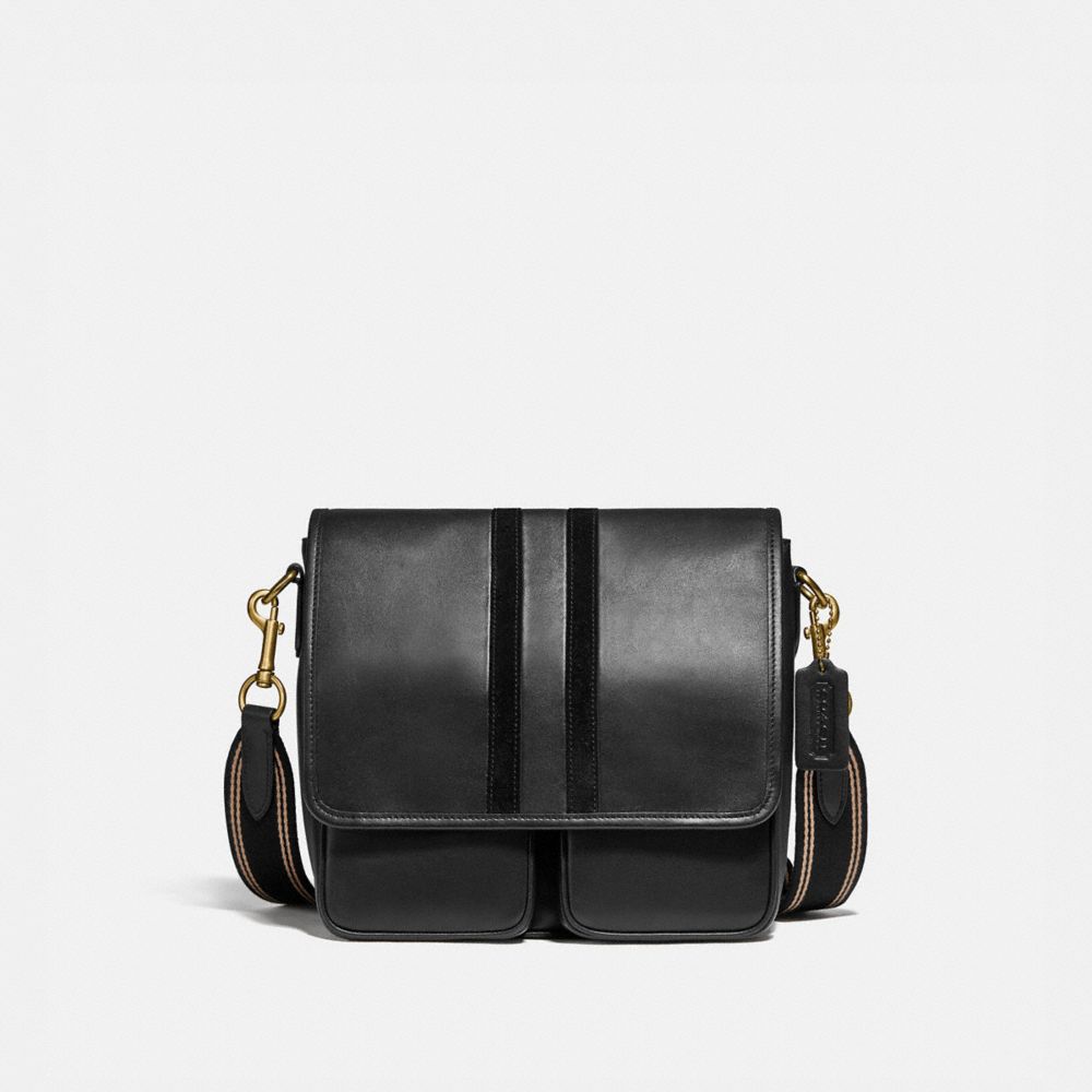 COACH 3681 Map Bag With Varsity Stripe OL/BLACK