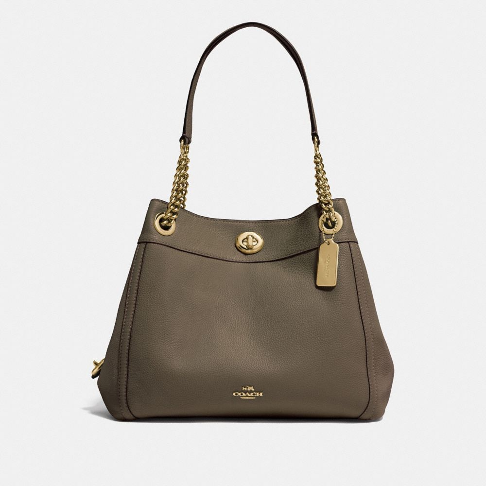 TURNLOCK EDIE SHOULDER BAG - GD/MOSS - COACH 36855