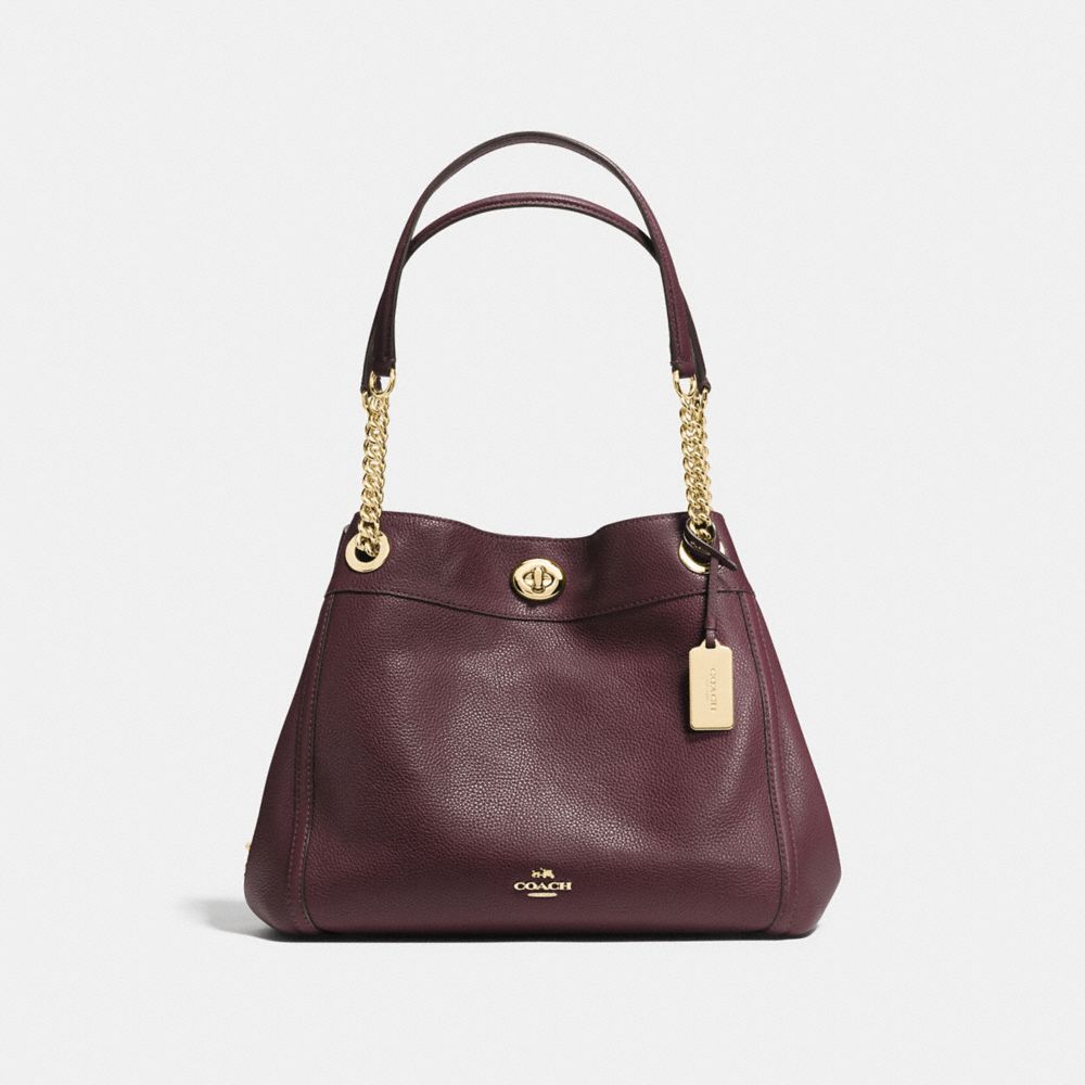 COACH 36855 TURNLOCK EDIE SHOULDER BAG LI/OXBLOOD