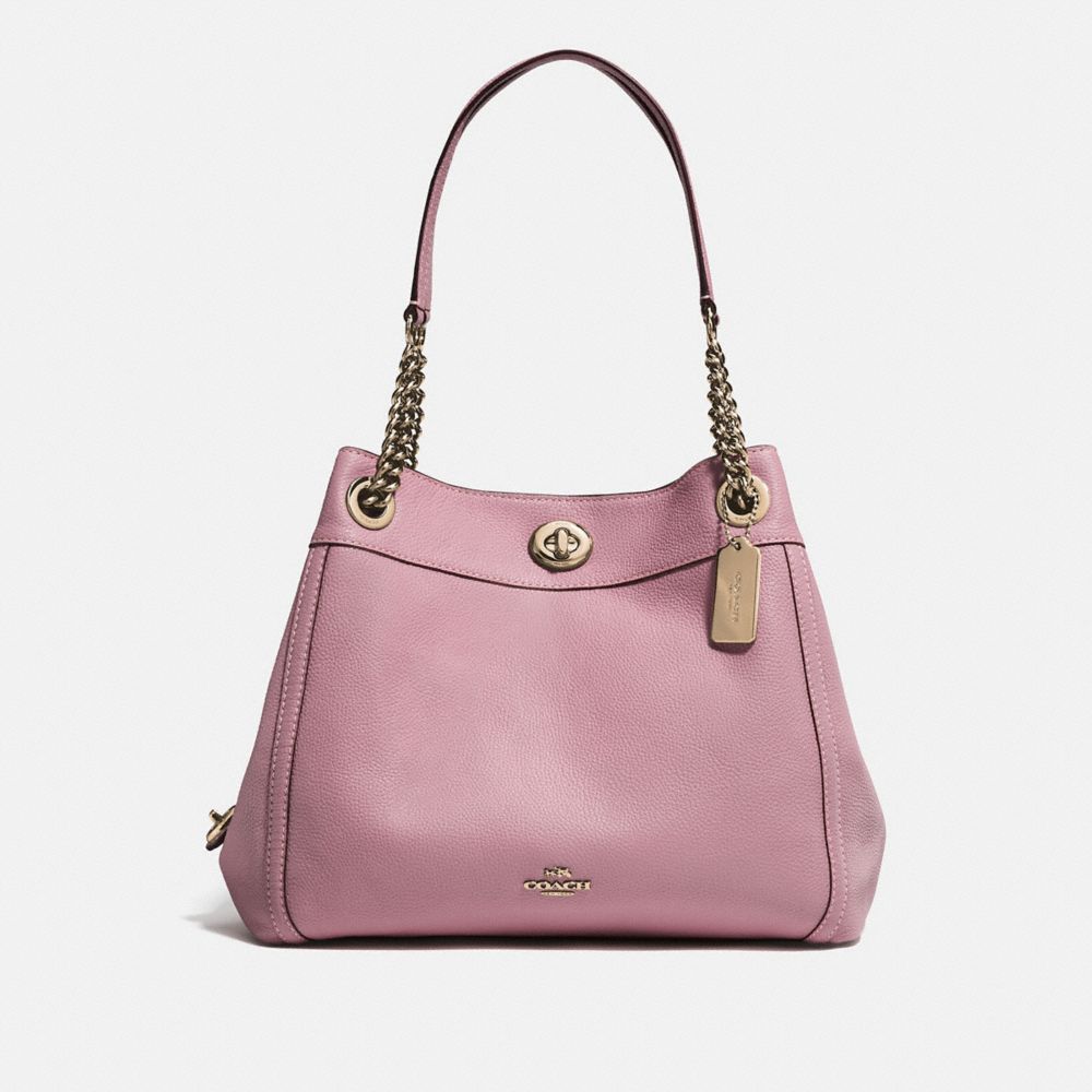 COACH TURNLOCK EDIE SHOULDER BAG - LI/ROSE - 36855