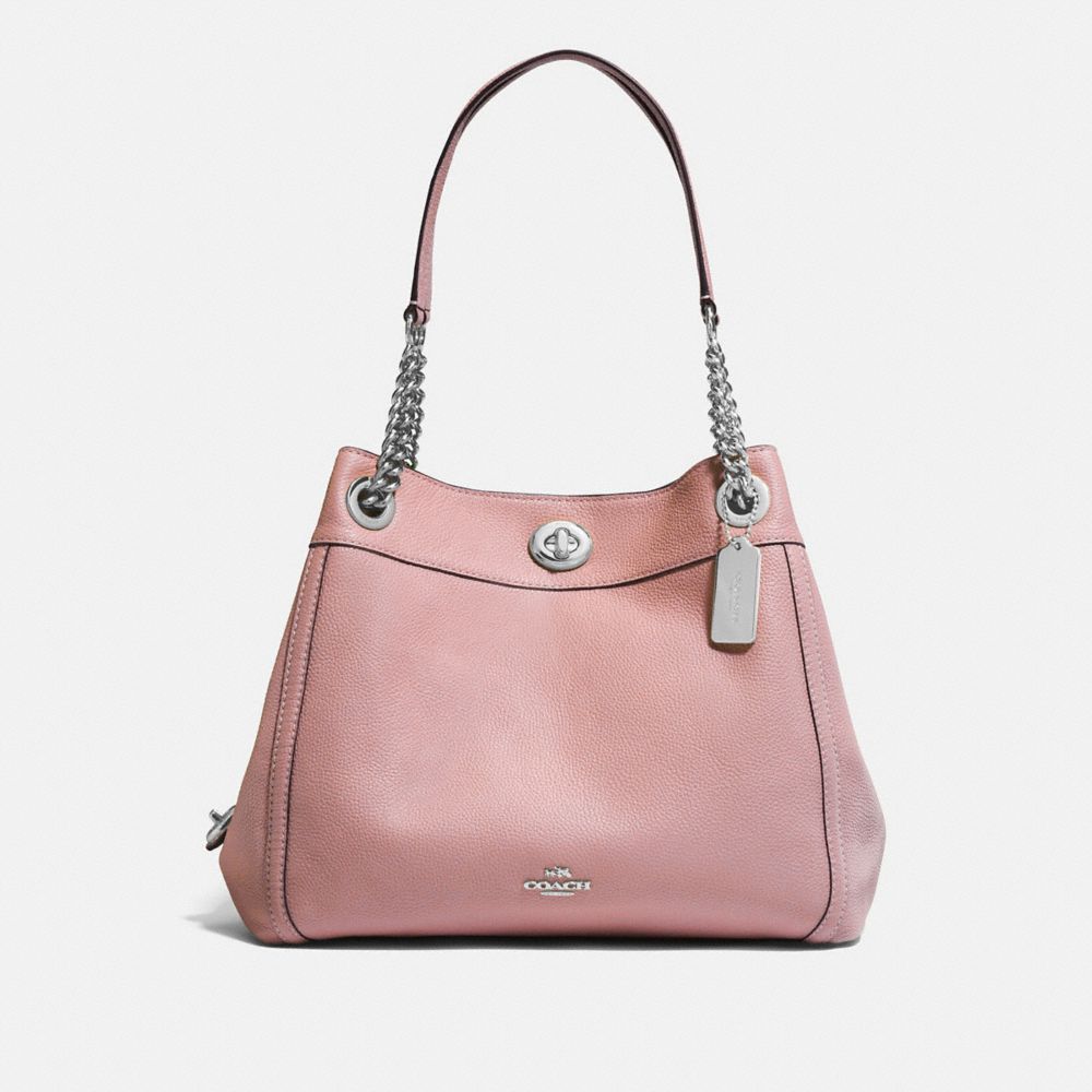 COACH TURNLOCK EDIE SHOULDER BAG - BLOSSOM/SILVER - 36855