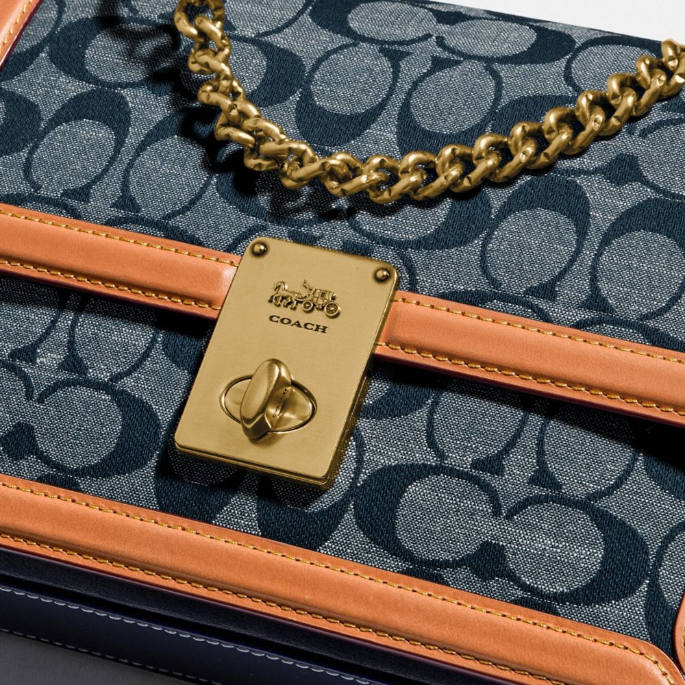 公式 Coach コーチ ハットン ショルダー バッグ シグネチャー シャンブレー 全てのレディースバッグ