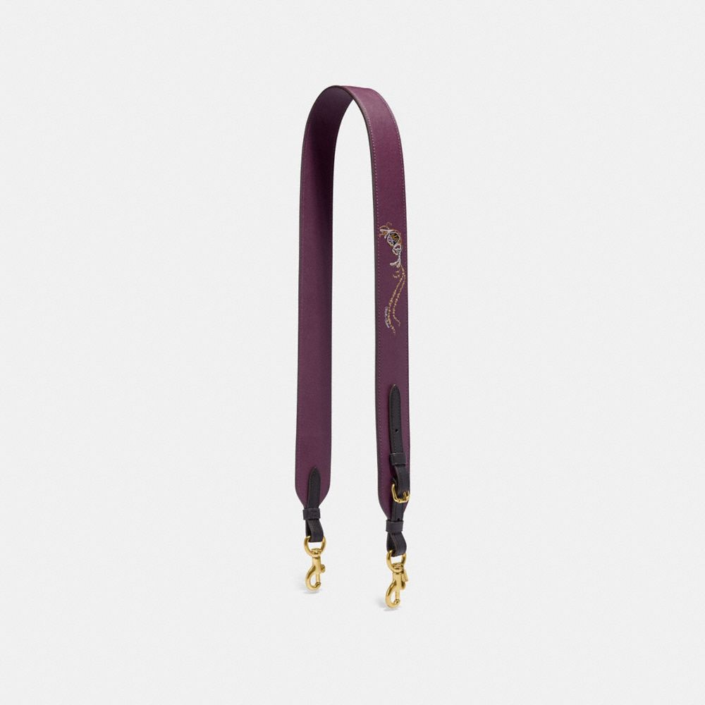 STRAP WITH TATTOO - 37132 - PLUM/BRASS