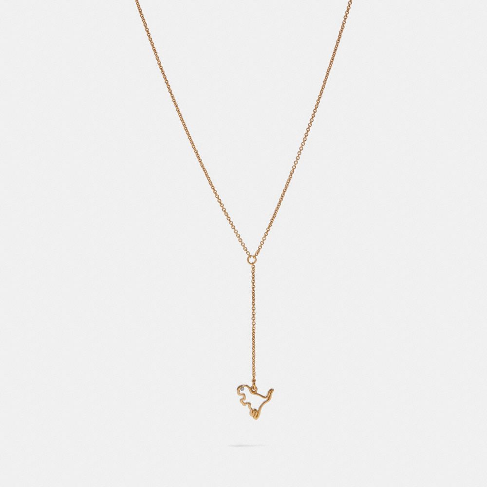 DEMI-FINE CUTOUT REXY LARIAT - GOLD - COACH 37293+GLD