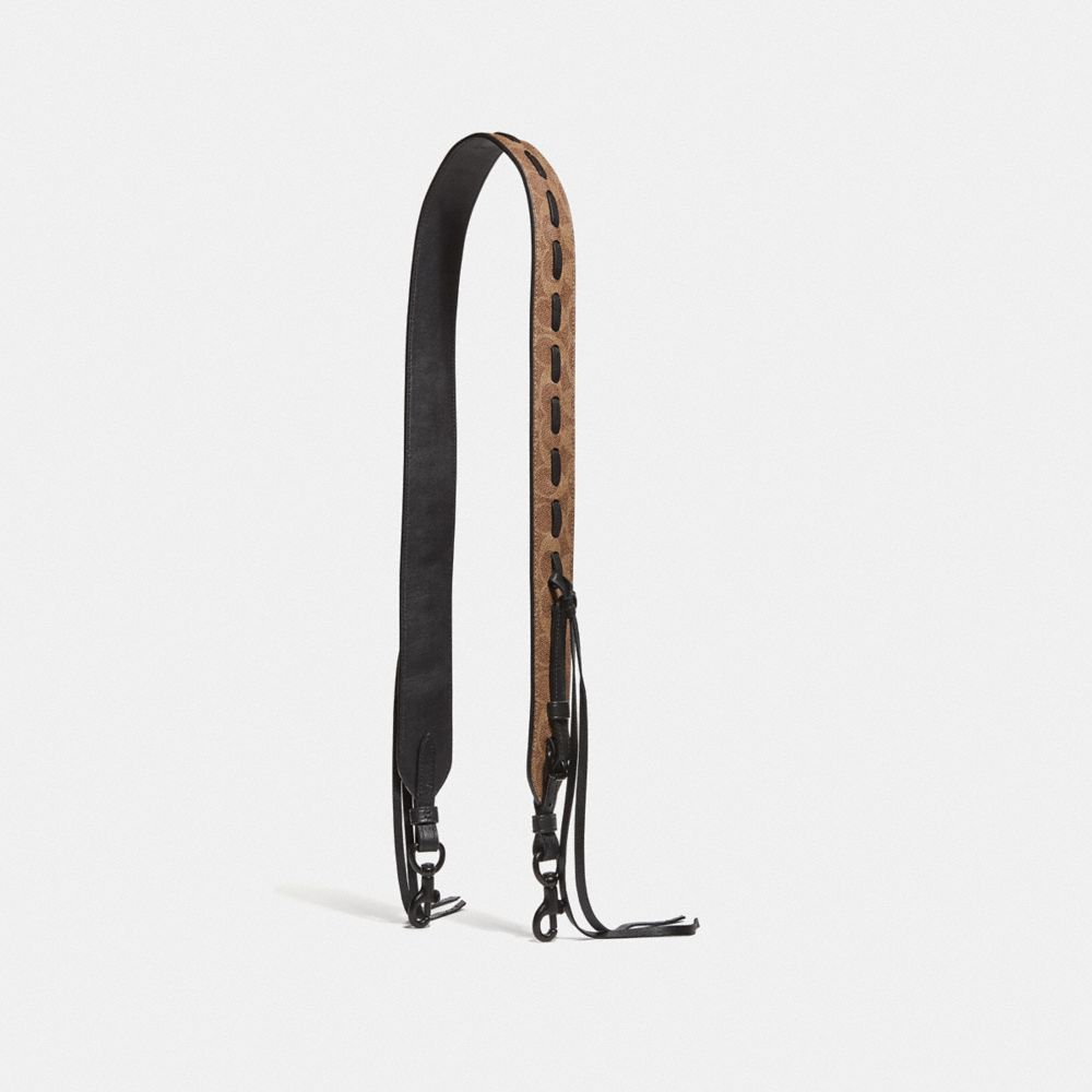 STRAP IN SIGNATURE CANVAS WITH WHIPSTITCH - 37464 - TAN BLACK/BLACK COPPER