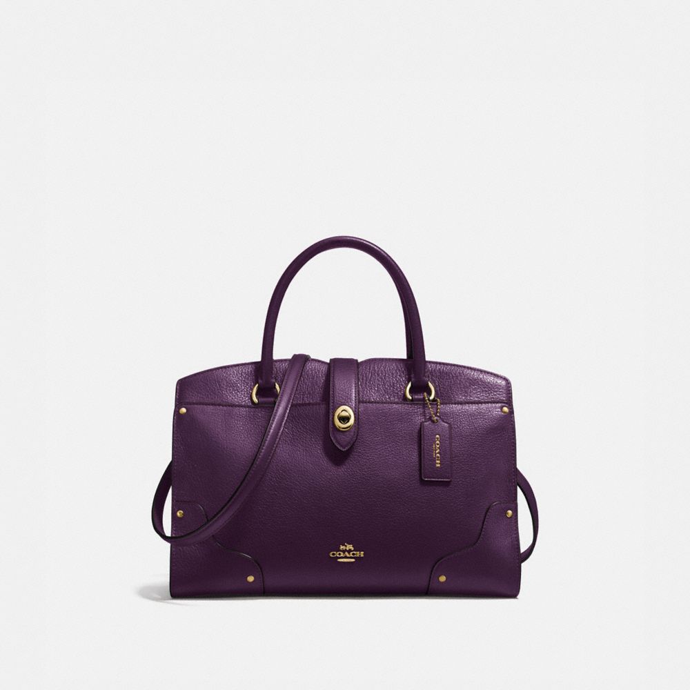 COACH 37575 Mercer Satchel 30 LI/AUBERGINE