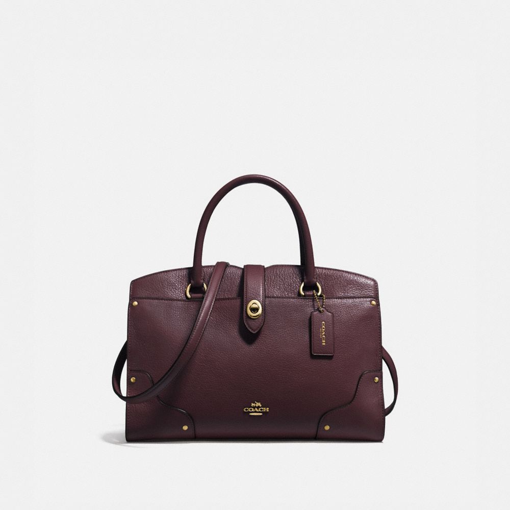 COACH 37575 Mercer Satchel 30 LI/OXBLOOD