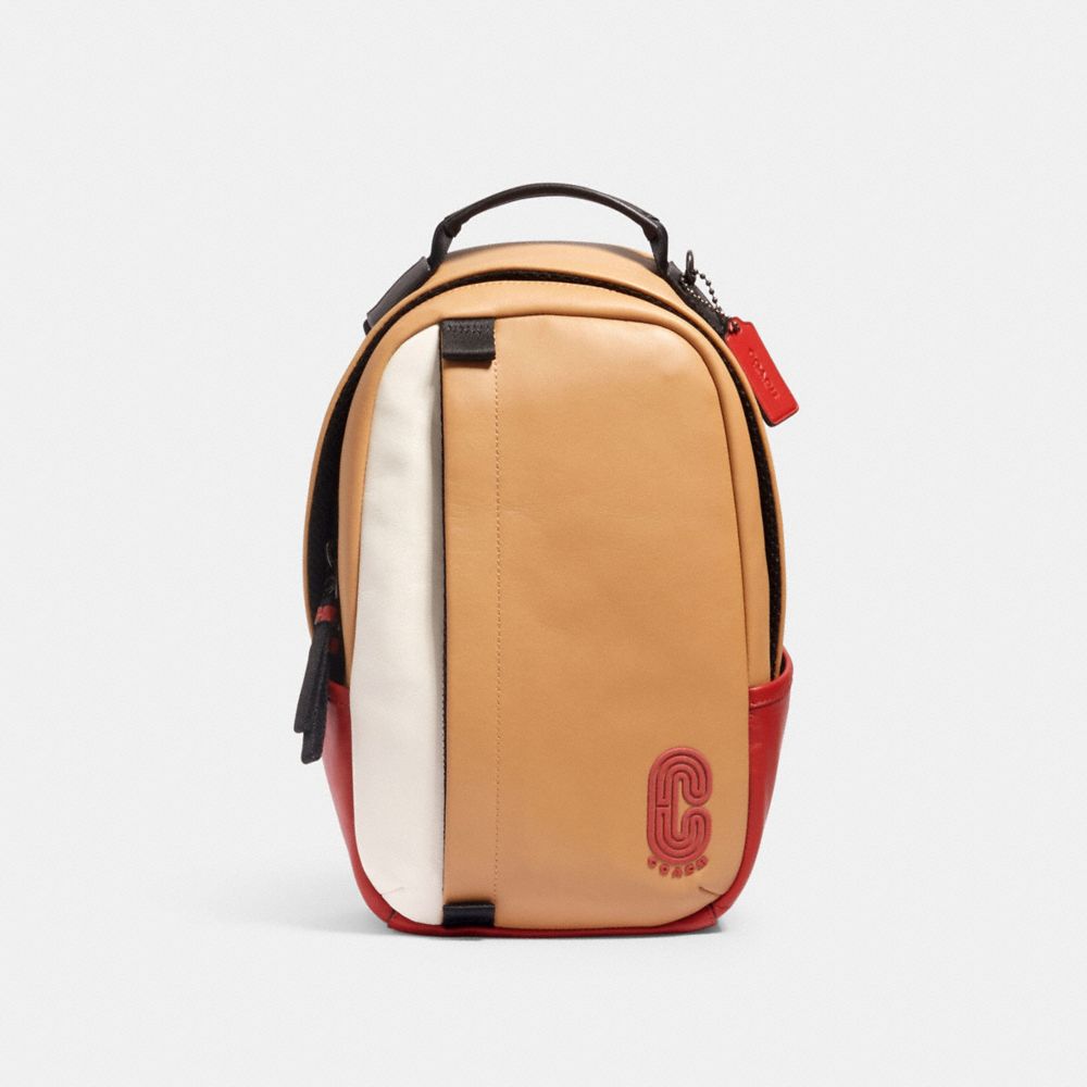 EDGE PACK IN COLORBLOCK WITH COACH PATCH - 3766 - QB/LATTE MULTI