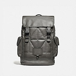 COACH 37847 - RIVINGTON BACKPACK WITH QUILTING HEATHER GREY/BLACK COPPER FINISH