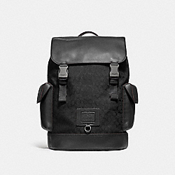 COACH 37848 - Rivington Backpack In Signature Jacquard BLACK COPPER/BLACK