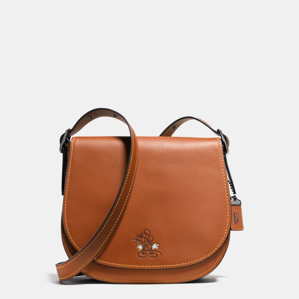 coach glovetanned leather saddle bag