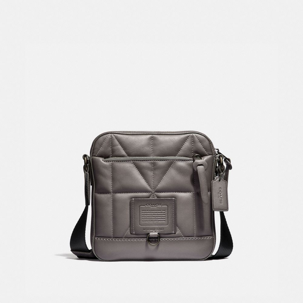 RIVINGTON CROSSBODY WITH QUILTING - HEATHER GREY/BLACK COPPER FINISH - COACH 37967