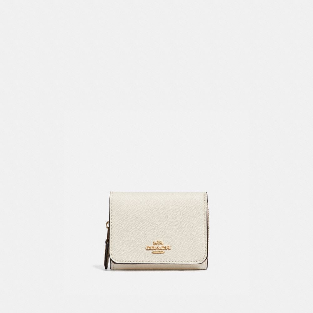 COACH 37968 Small Trifold Wallet GOLD/CHALK
