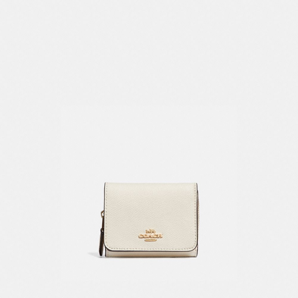 COACH 37968 Small Trifold Wallet Gold/Chalk