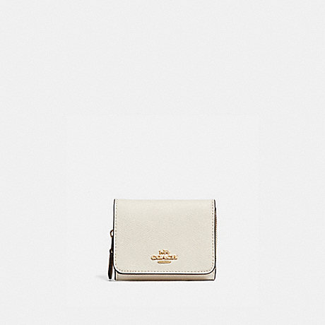 COACH 37968 Small Trifold Wallet Gold/Chalk