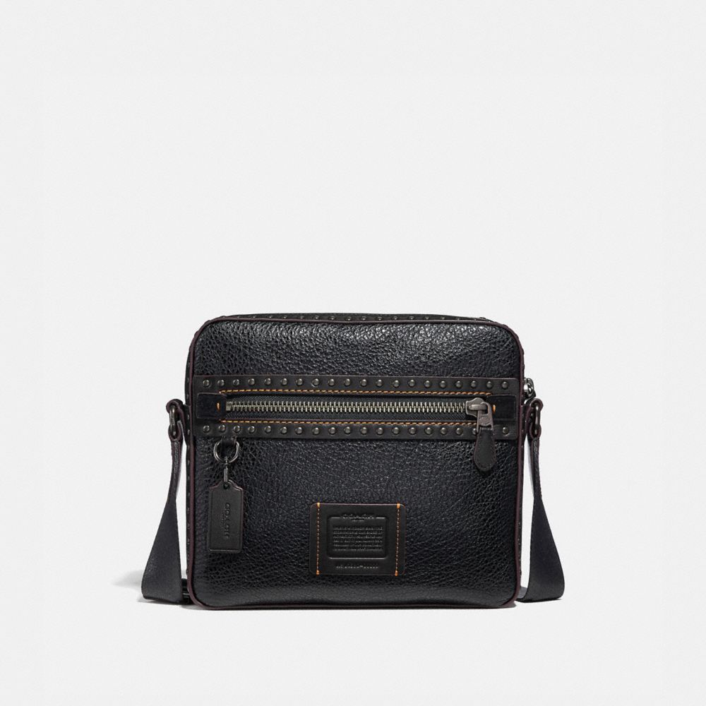 DYLAN 27 WITH RIVETS - BLACK/BLACK COPPER FINISH - COACH 37982