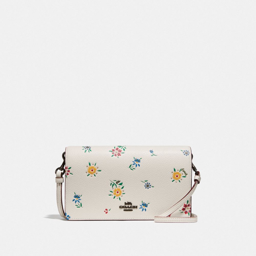 HAYDEN FOLDOVER CROSSBODY WITH WILDFLOWER PRINT - 3804 - V5/CHALK