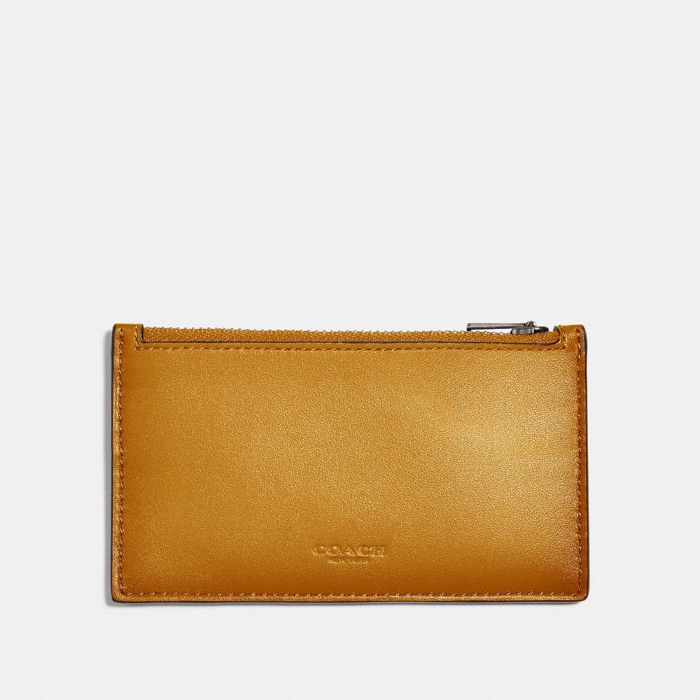 ZIP CARD CASE - AMBER - COACH 38144