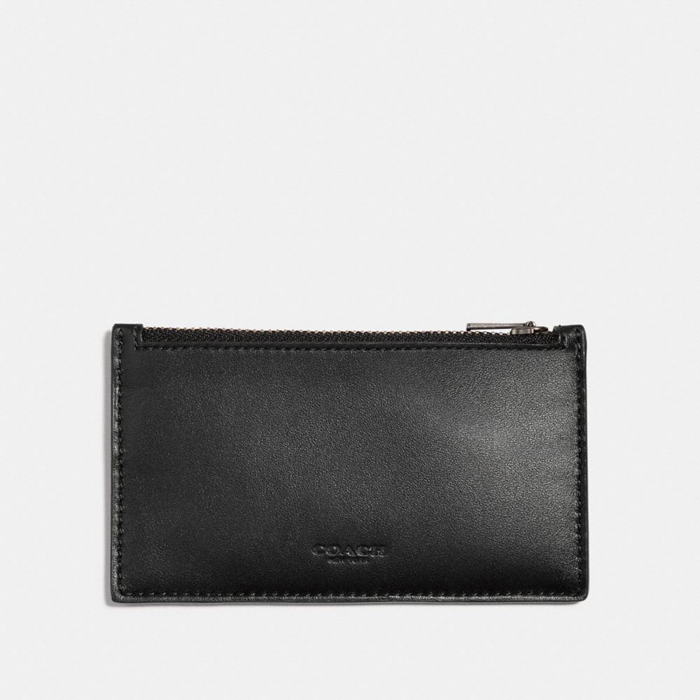 COACH 38144 ZIP CARD CASE BLACK