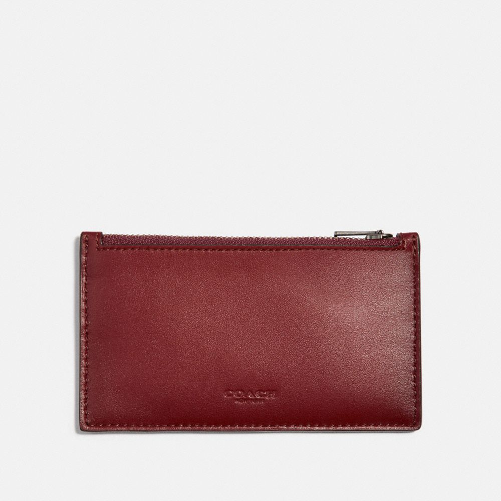 COACH 38144 ZIP CARD CASE RED CURRANT