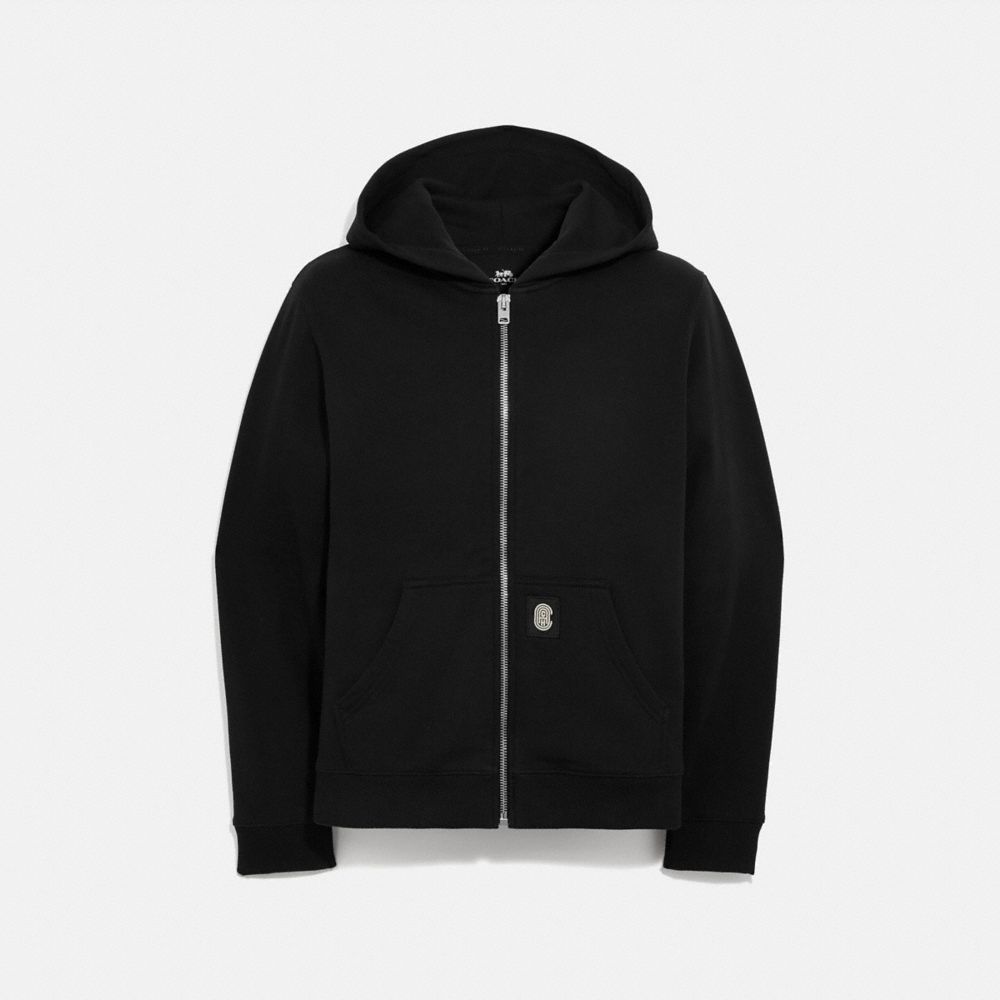 Coach Full Zip Hoodie - BLACK - COACH 3818